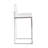 Fuji 30'' Contemporary High Back Barstool Set of 3 - White Velvet Upholstered with Stainless Steel Frame, Modern Dining Seating by LumiSource-1529483947