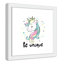«Be Unique», impression sur papier licorne-47848668-47848659