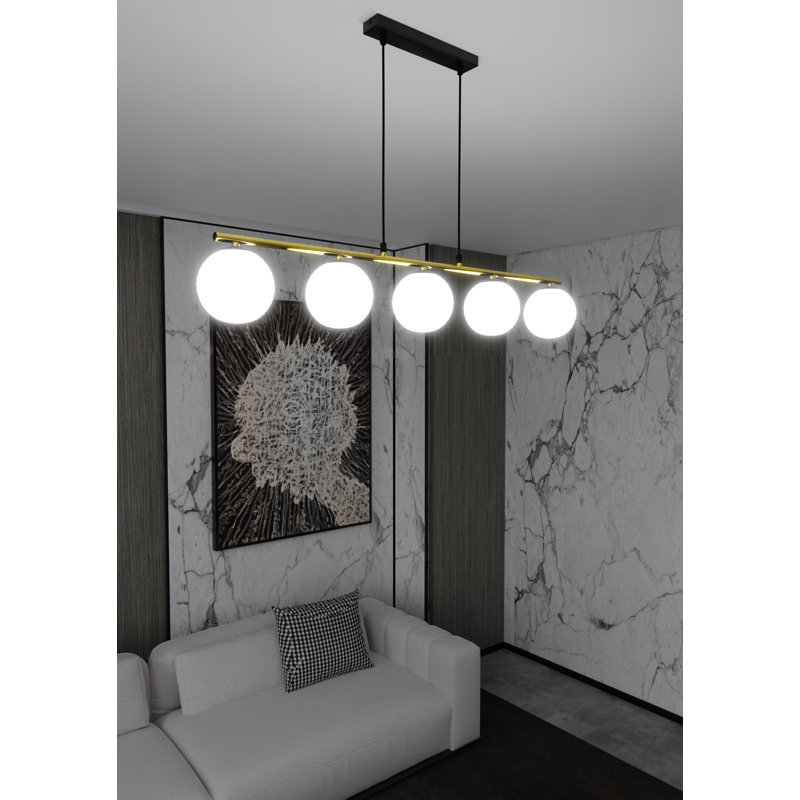 Algean 5 - Light Kitchen Island Pendant, Black
