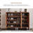 30 Pair Walnut Shoe Cabinet with Adjustable Shelf for Entryway 