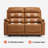 Power Reclining Loveseat Sofa with Adjustable Headrest, Heat and Vibration, Faux Leather-874980806