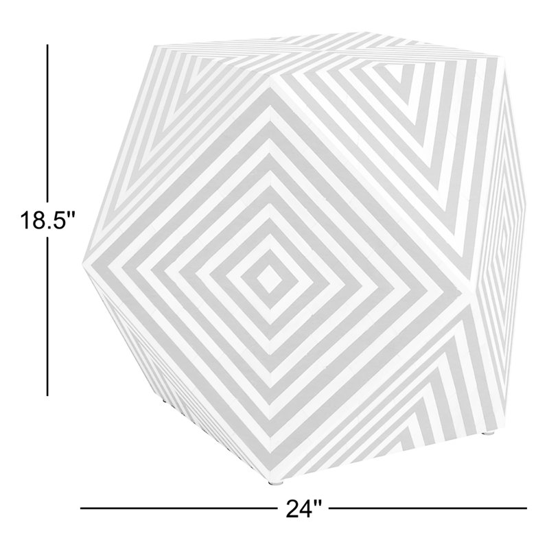 Zanzibar Bone Inlay Side Table