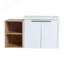 Meuble-lavabo de 36 po avec portes à fermeture en douceur, lavabo et petites tablettes de rangement pour une organisation efficace