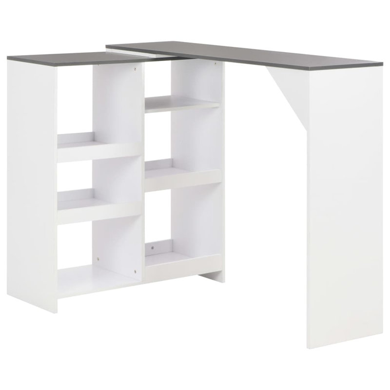 Sais Dining Table, White, Grey