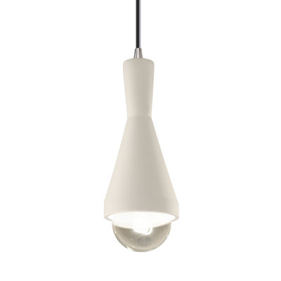Luminaire suspendu conique à 1 lumière avec accents métalliques Breeona