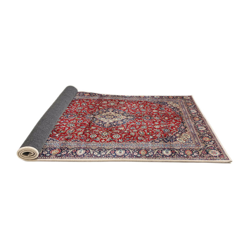 Tapis traditionnel rouge / noir Giasa, Rond 4 pi