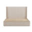 Warner Polyester Upholstered with Solid Poplar Beige Queen Bed-1992347638