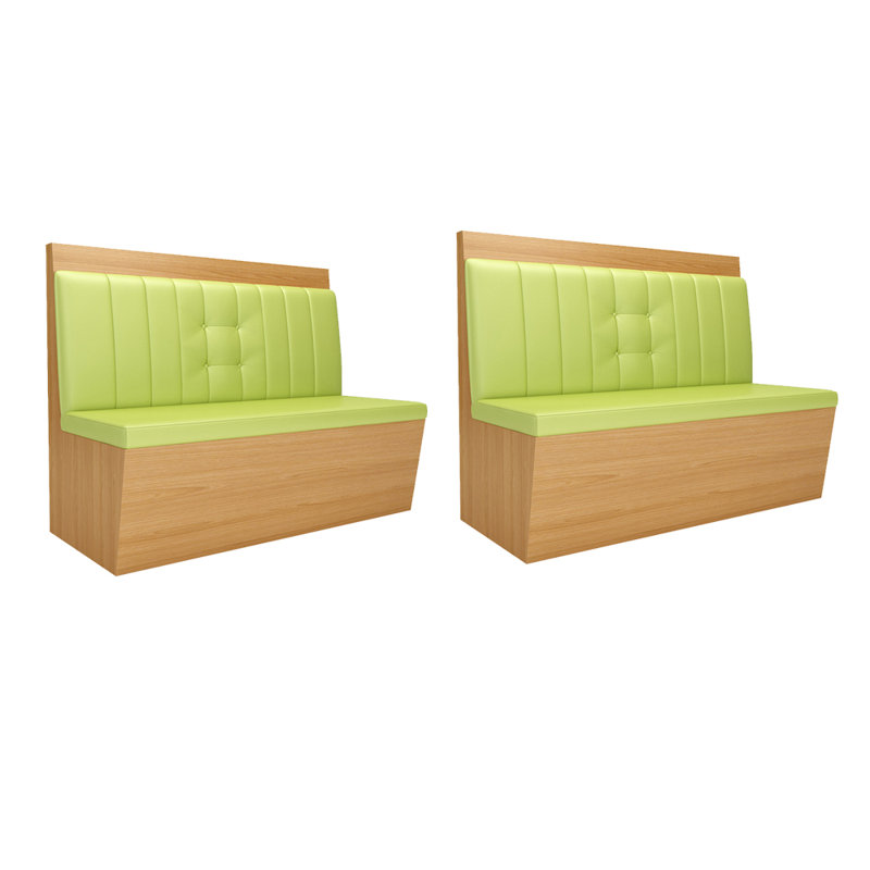 Banc rembourré en similicuir Nordic Modern, Vert