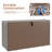 99 Gallon Waterproof Resin Deck Storage Box - Lockable Patio Organizer with Gas Struts - Rattan Texture for Cushions, Garden Tools, Pool Accessories - Outdoor Storage Chest