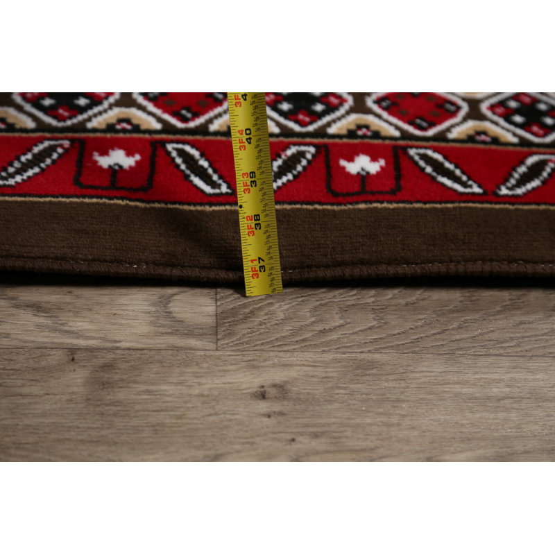 Power Loom Brown/Red/Beige Rug