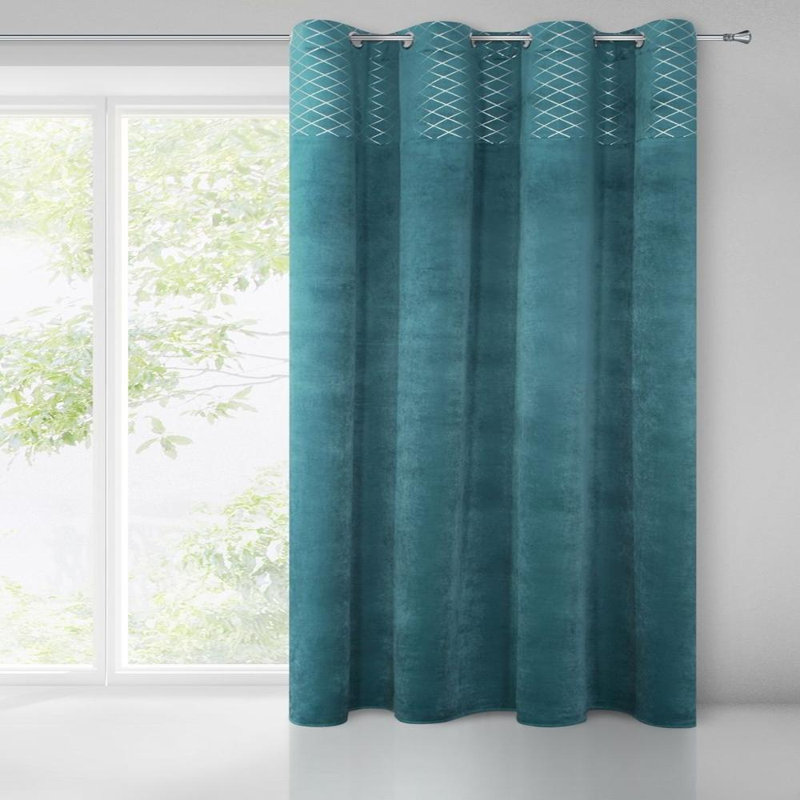 Blackout Curtain Single Panel, Turquoise