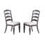 Chaise de salle à manger classique 9 pièces avec table et dossier gris contemporain: chaise à 4 pieds 8