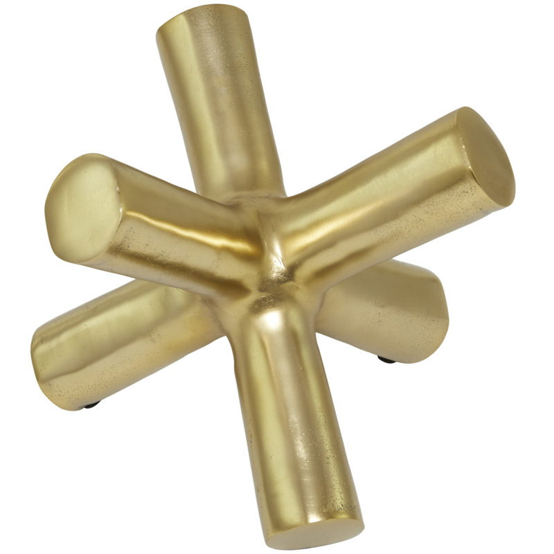 Sculpture en aluminium et aluminium Jack, Or, H 8,6 po x l 9,55 po x P 11,05 po