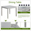 Ensemble de table de salle à manger en bois 5 pièces, ensemble de table de cuisine avec une table carrée et 4 chaises rembourrées, table de salle à manger en bois avec décoration en cristal et ensemble de chaises pour la cuisine, la salle à manger, gris argenté