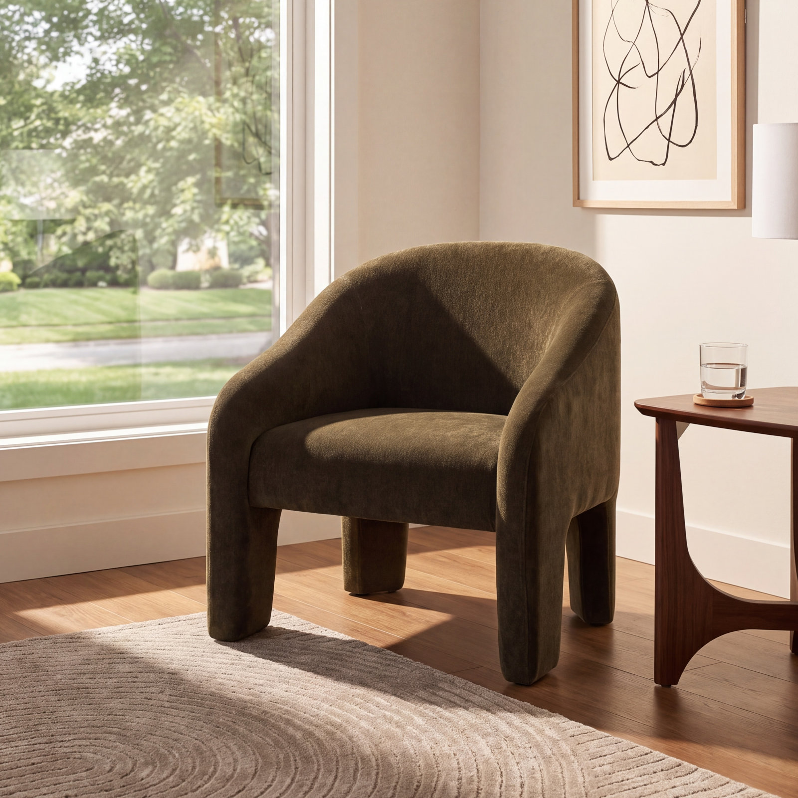 Accent Armchair, Balsam Performance Velvet
