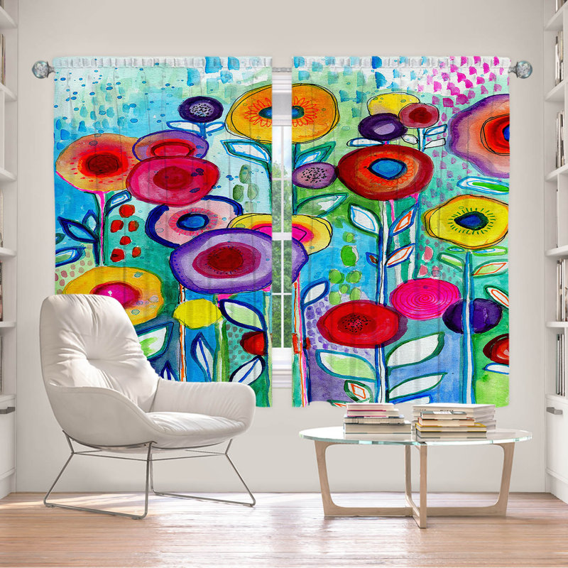 Ensemble de rideaux 2 pièces en polyester Rendevous, L 40 po x L 61 po