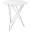Table de bar à plateau rond avec surface blanche et faux marbre, pour les sièges de salle à manger en marbre, style moderne deux