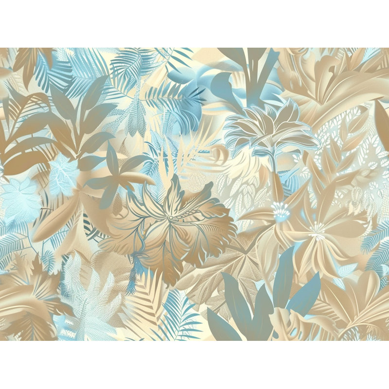 Tapis de bain tropical feuillage tropical, L 17 po x L 24 po