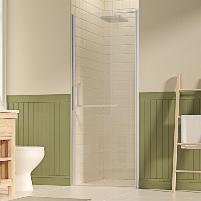 Porte de douche pivotante sans cadre avec porte pivotante