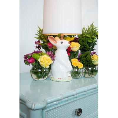 Lampe de table 23 po blanche / verte / orange