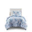 Ensemble de housse de couette à rayures florales
