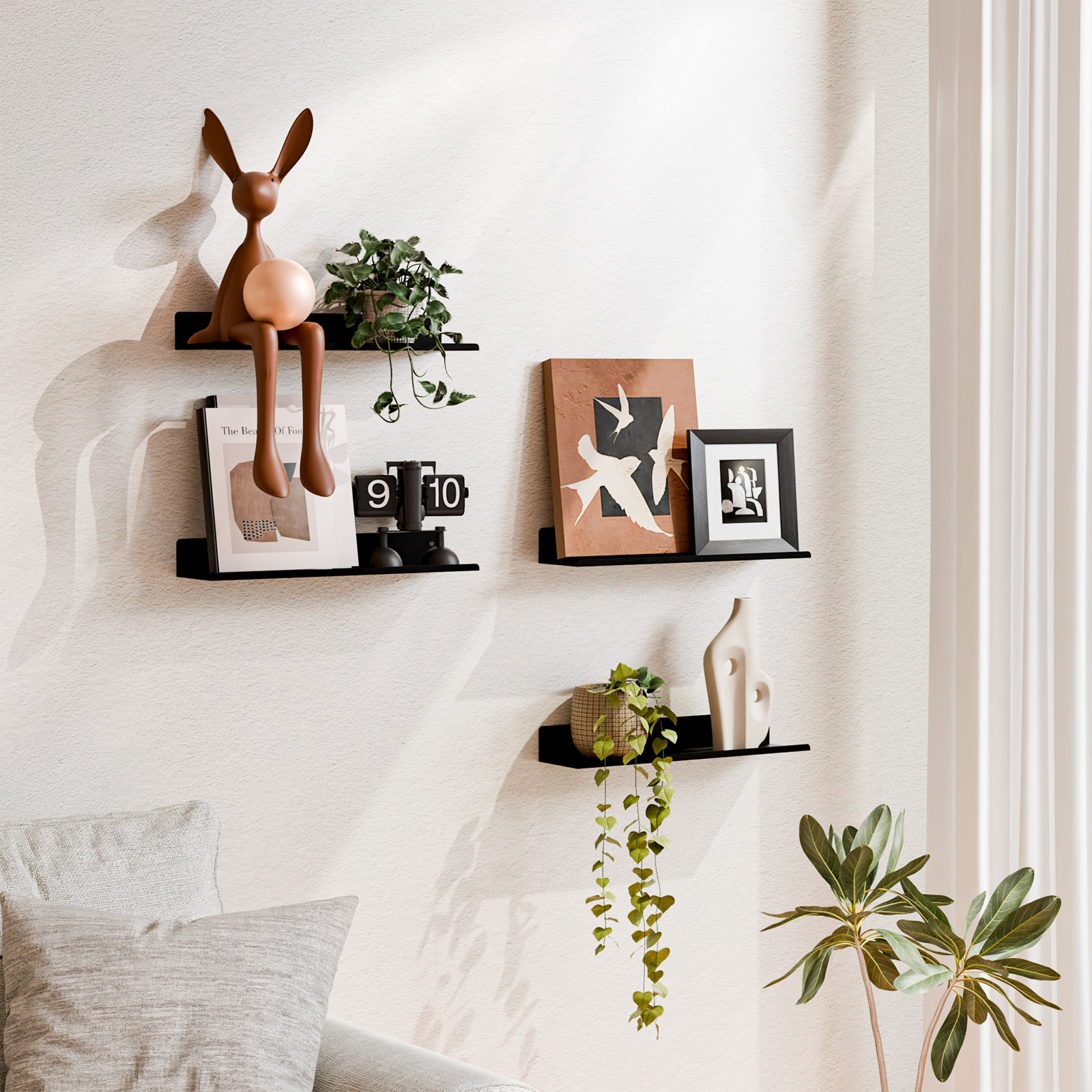 Floating Shelf, 1.97" H x 16.14" W x 3.93" D