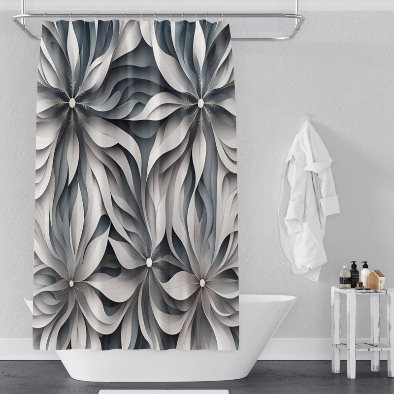 Rideau de douche Floral, H 93 po x l 70 po