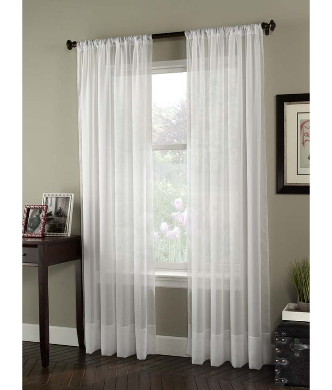 Dessus de rideau en voile Curtainworks Soho, Blanc hivernal, L 59 po x L 63 po