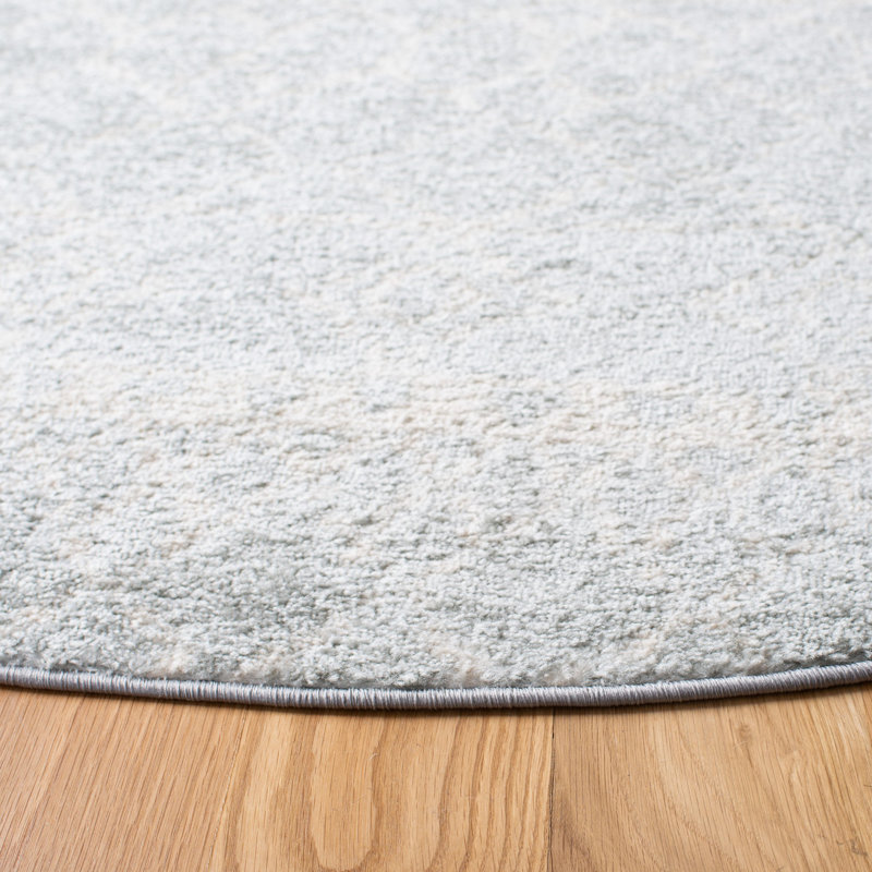 Tapis gris / ivoire Chun Southwestern, Rectangle 4 pi x 6 pi