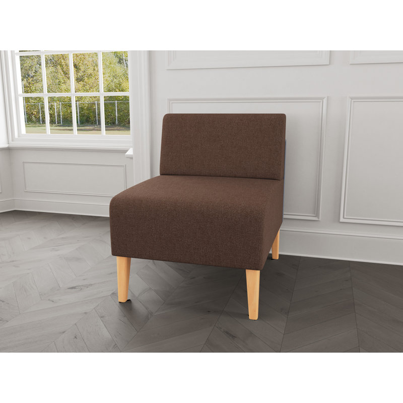Chaise d'invité sans accoudoirs Luxe Lounge, Bois naturel, Café Archetype
