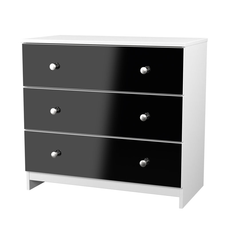 Borth 3 Drawer Chest (Ready Assembled), Black