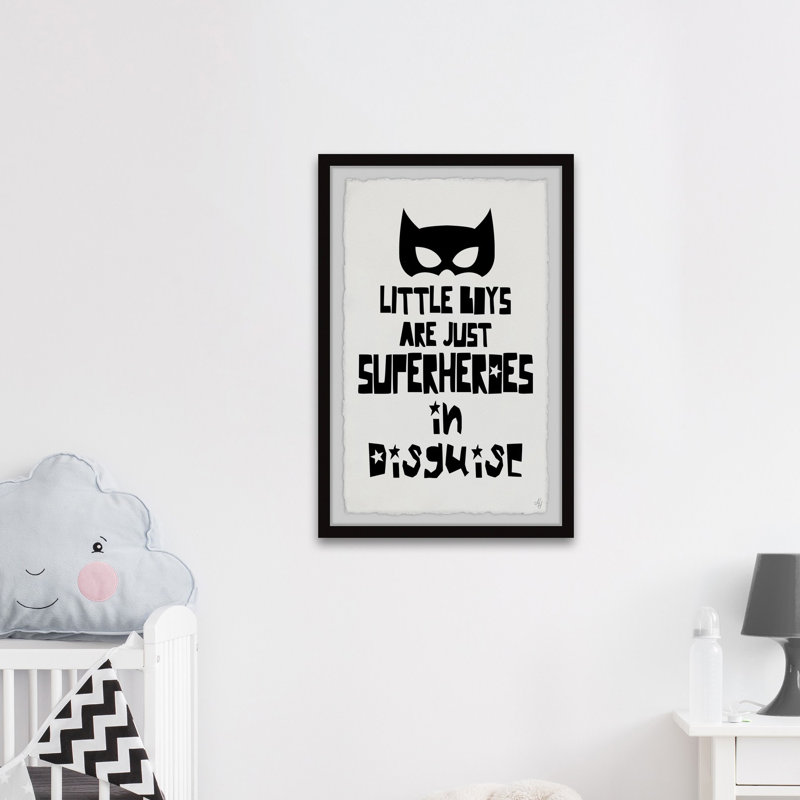 «Cropsey Little Boy are Just Superheroes in Disguise», reproduction encadrée, H 12 po x l 8 po x P 1,5 po