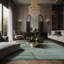 Tapis vert soyeux et moelleux-100886195
