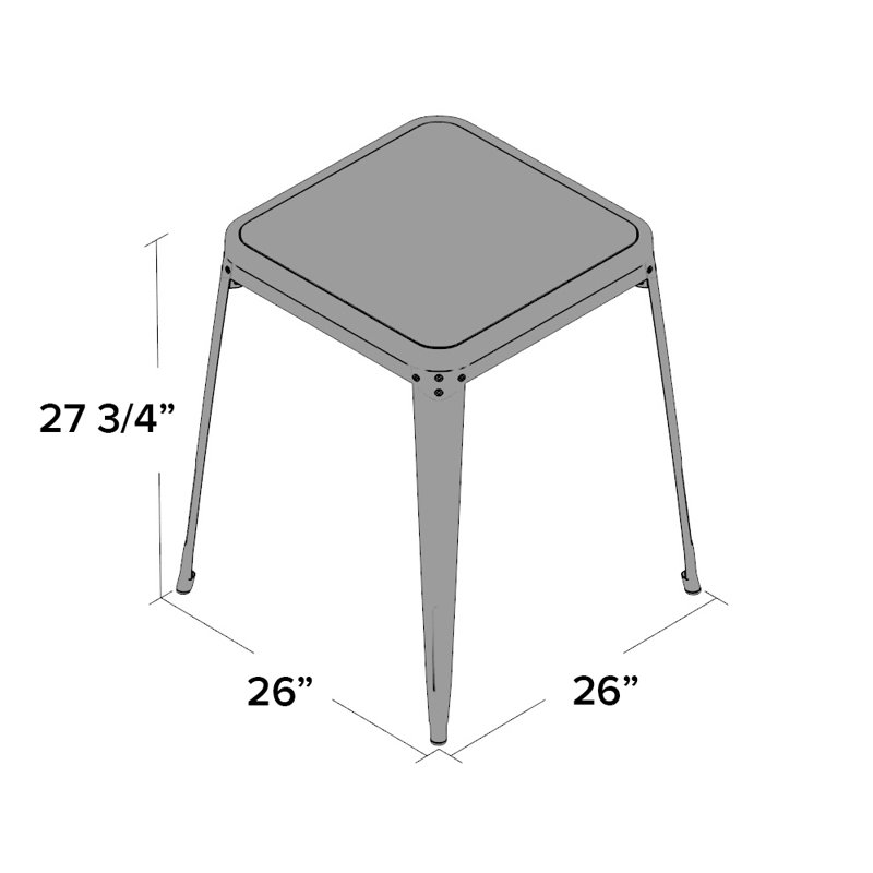 Table de salle à manger Agamveer, Orange