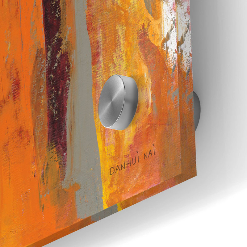 «Cinnamon Row» par Danhui Nai, art mural en verre acrylique, 12" H x 36" W