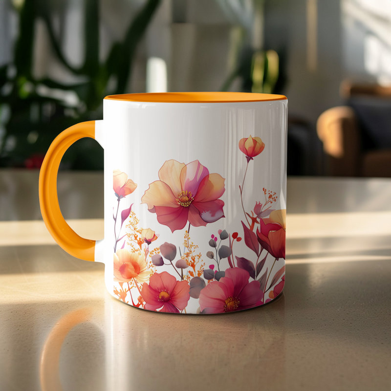 Ceramic Coffee Mug, Orange