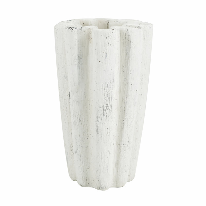 Vase - 9" x 7" x 12" - White