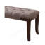 Banc capitonné Linon, tissu, brun-613652426