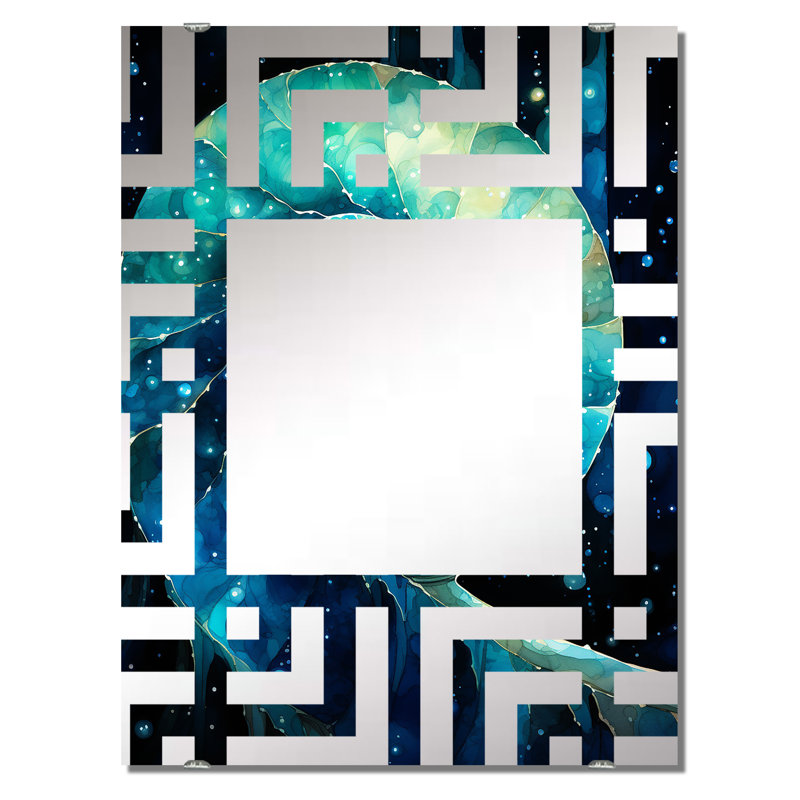 Barriga - Miroirs muraux décoratifs à spirales abstraites, 40 po x 30 po
