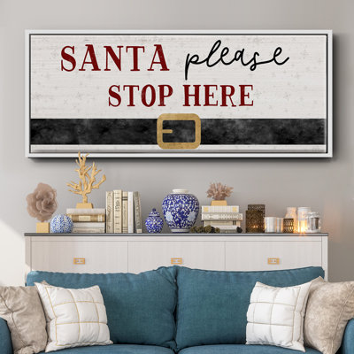 Santa Stop - toile encadrée