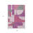 Arpin 3' X 5' Blush And Mauve Geometric Washable Indoor Outdoor Area Rug