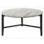 Table basse ronde en faux marbre