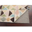 Tapis beige en laine noué à la main de conception unique 4 pi 7 po x 6 pi 6 po nouvel âge Calliandra