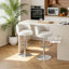 Chaise d'appoint blanche à dossier solide (ensemble de 2)-796667042