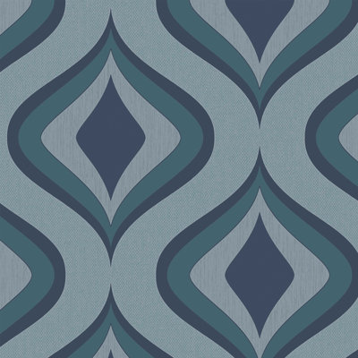 amira glitter geo wallpaper   navy