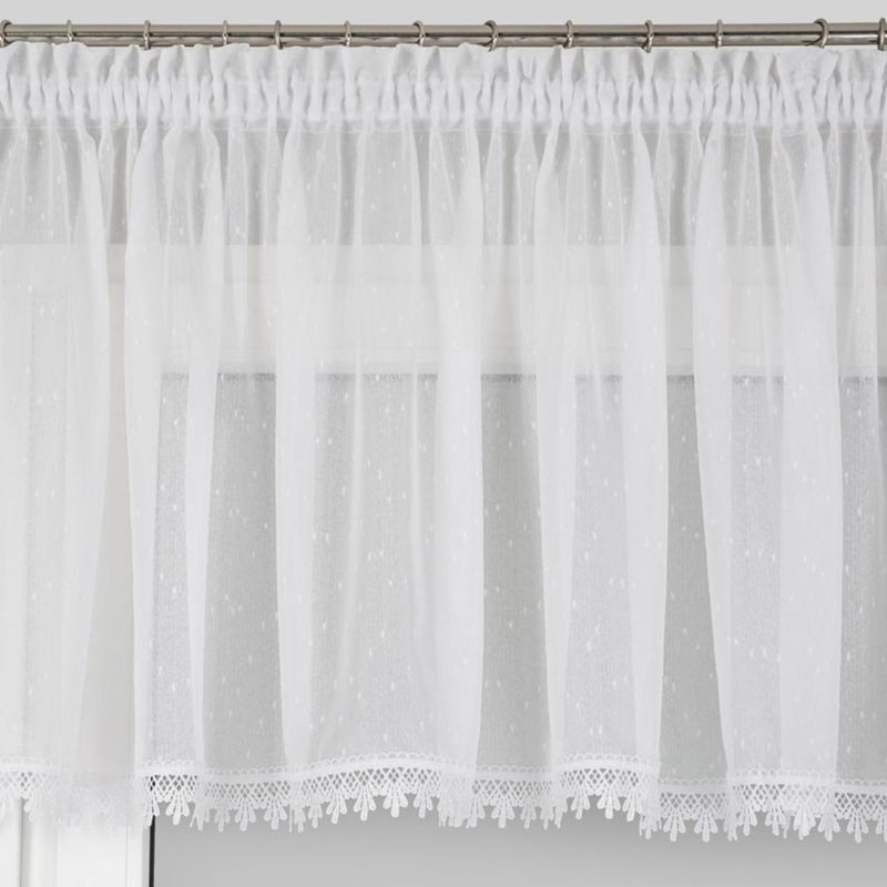 Ahniyla Solid Colour Tailored Kitchen Curtain