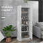 Cabinets, armoire de rangement moderne de 69 po de hauteur avec tablettes mobiles HOMcom Portes à fermeture en douceur | Blanc | Panneau de particules