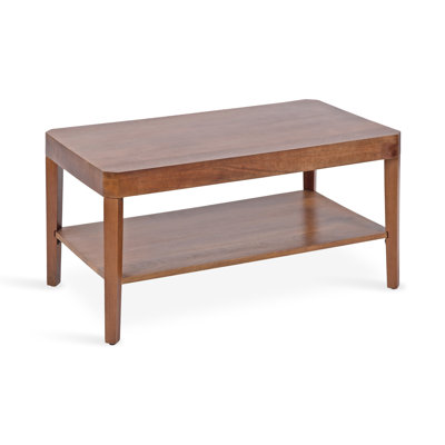 Table basse avec rangement en bois massif Ardentown