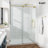 62-67" W X 76" H Frameless Single Sliding Shower Door with 3/8" (10mm) Clear Tempered Glass, Shatter-Resistant Film & Installation Hole Locator - Round Top Rail-123245611