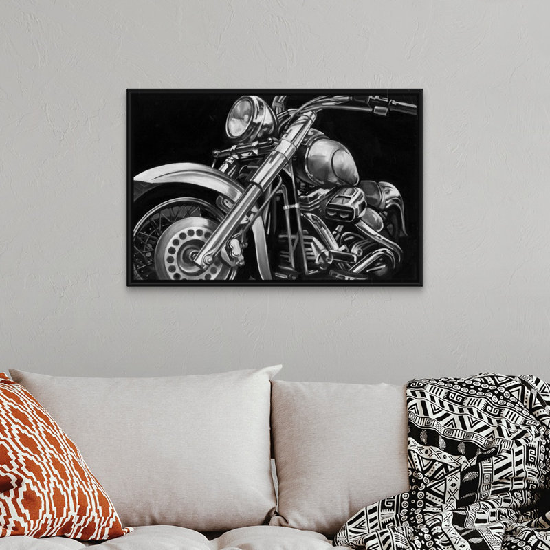 " Classic Hogs II " by Ethan Harper Painting Print, Black Framed, 22" H x 32" W x 1.75" D